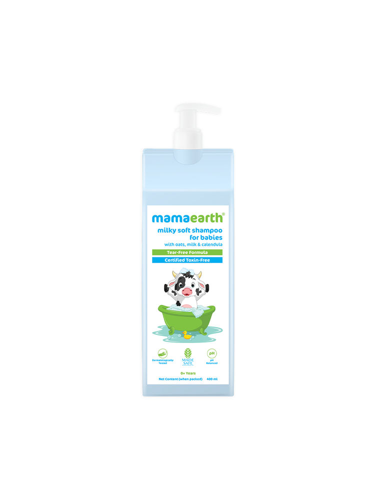 Mamaearth Milky Soft Shampoo With Oats, Milk And Calendula For Babies