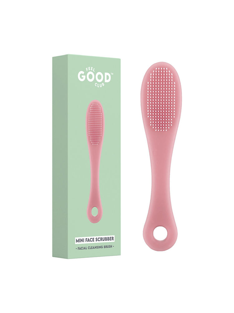 Feel Good Club Mini Face Skin Scrubber - Soft Silicone Exfoliator Brush For Nose Pores & Blackheads