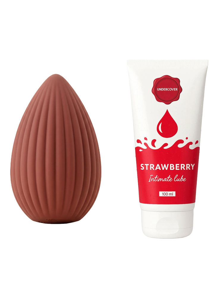 Undercover Ripple Touch Vibrator & Strawberry Water Based Lube Combo-picture-30