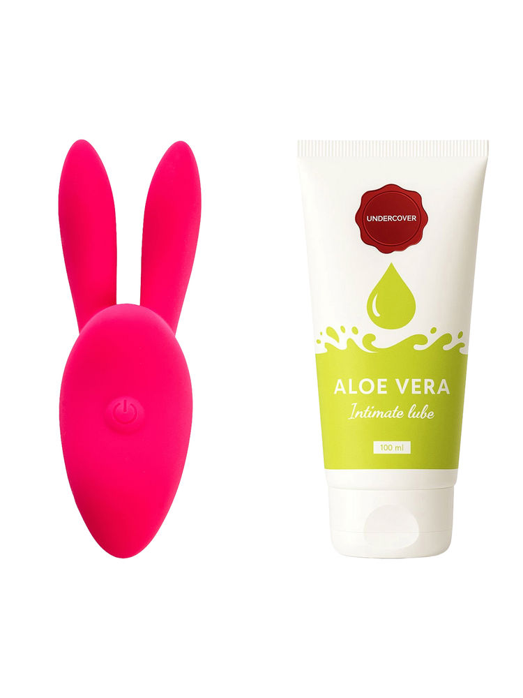 Undercover Solo Flight Rabbit Vibrator & Aloe Vera Water Based Lube Combo-picture-26