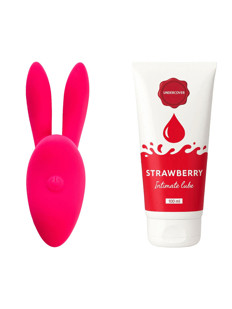 Undercover Solo Flight Rabbit Vibrator & Strawberry Water Based Lube Combo-picture-37