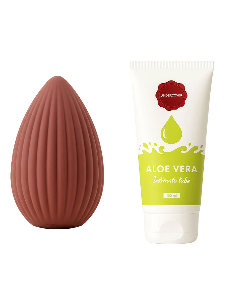 Undercover Ripple Touch Vibrator & Aloe Vera Water Based Lube Combo-picture-39