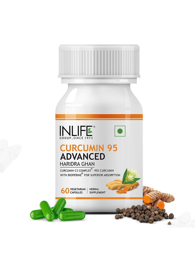 INLIFE Curcumin C3 Complex (95% Curcuminoids)500mg Turmeric with Bioperineg - 60 Veg Capsules-picture-34