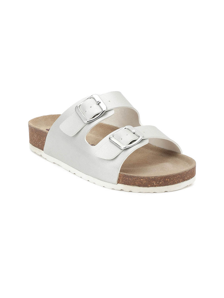 HF Journey Women Silver Round Toe Sandals-picture-17
