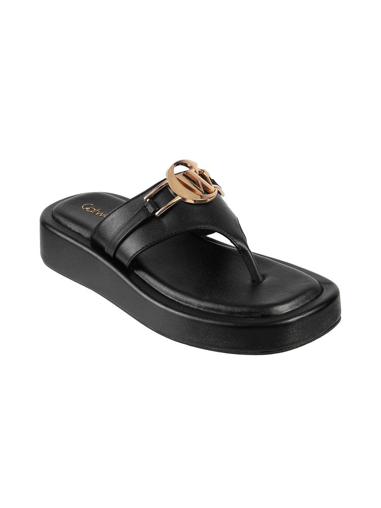 Catwalk Women Black Platforms Sandal-image-29