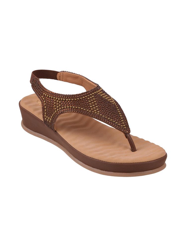 Catwalk Women Brown Platforms Sandals-image-6