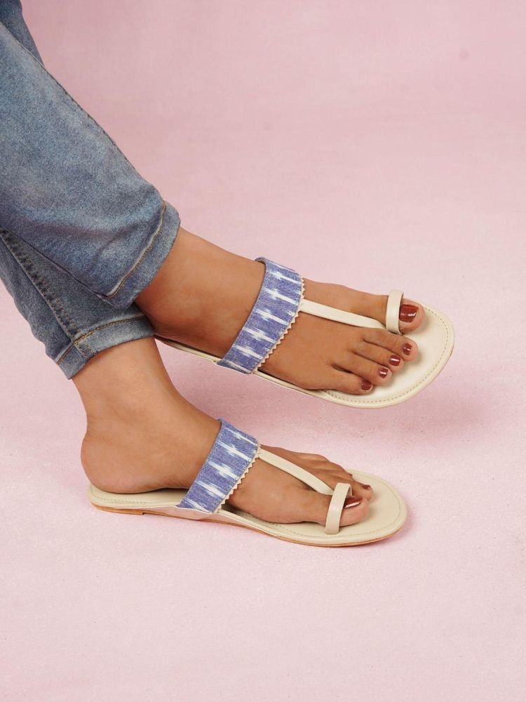 The Madras Trunk Women Flat Kolhapuri Beige-image-47
