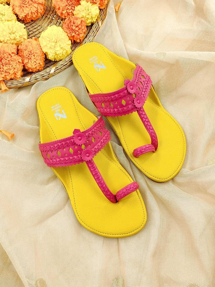 The Madras Trunk Women Kolhapuri in Pink-picture-37
