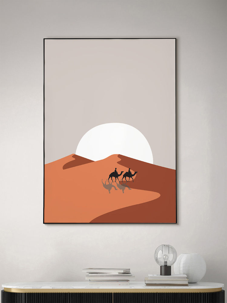 Nestroots Light Chasing Shadows Wall Painting Black Floating Frame-image-7