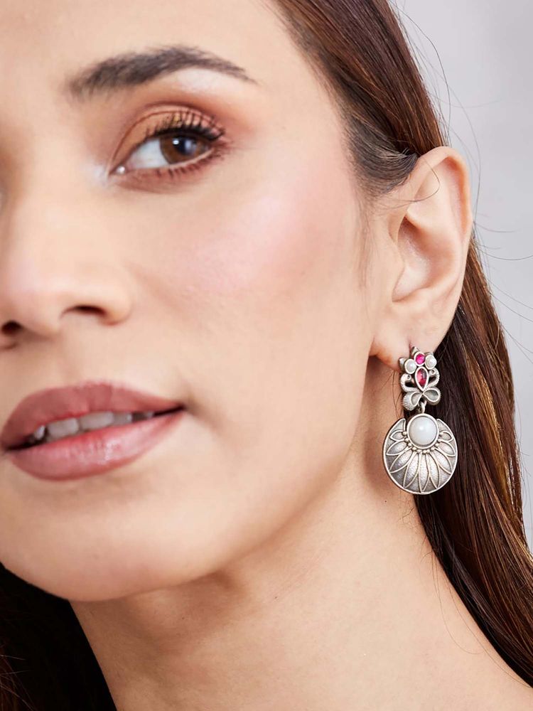 Fabindia Women Red Brass Earrings-image-40