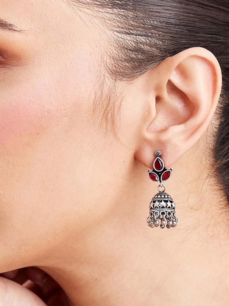 Fabindia Women Red Brass Earrings-image-25
