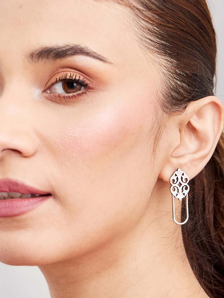 Fabindia Women Silver Brass Earrings-image-18