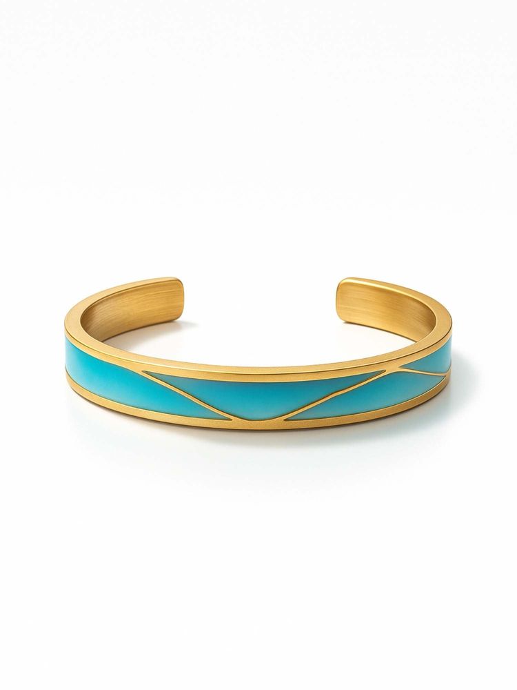 House of Pehr Women Blue Brass Bracelet-image-26