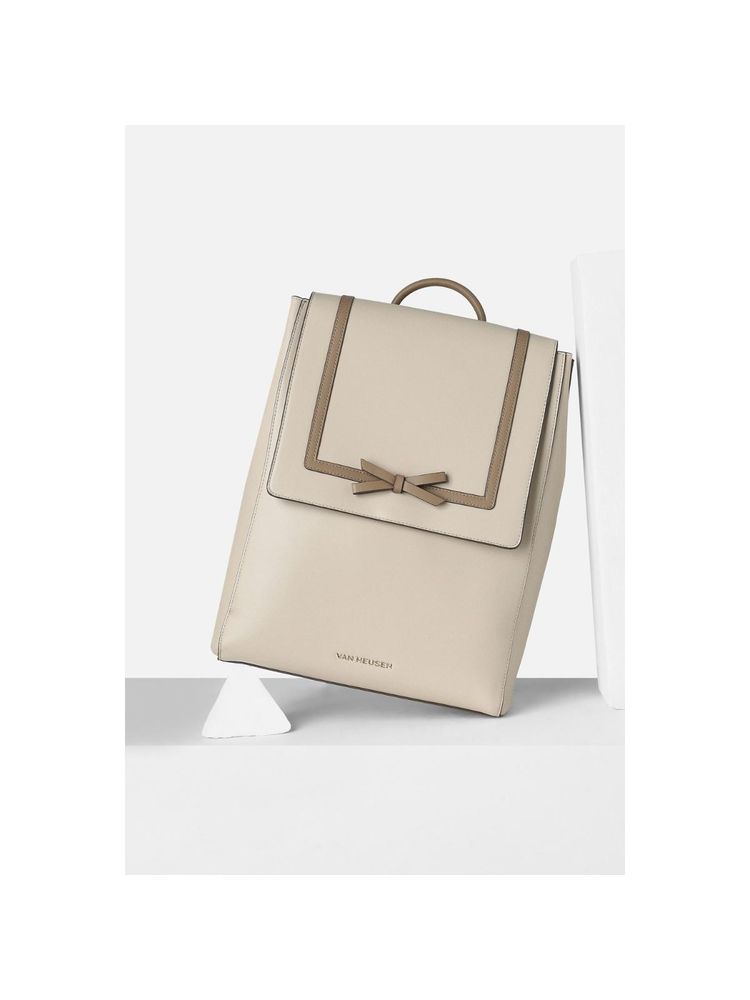 Van Heusen Womens Beige Solid Casual Backpack-picture-17