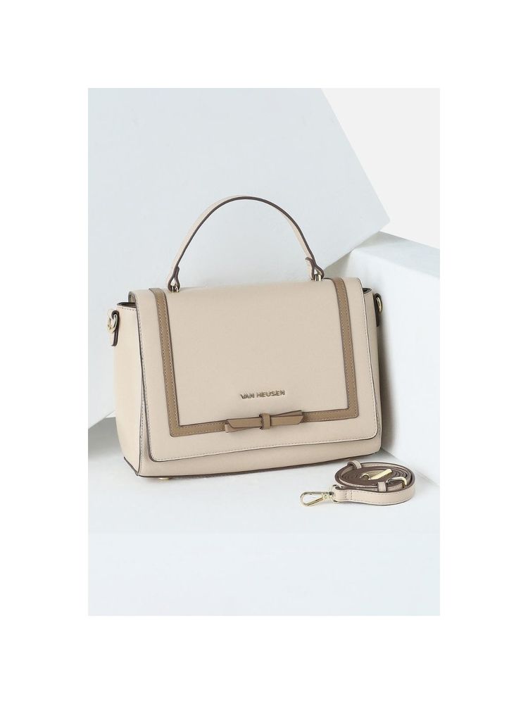Van Heusen Womens Beige Solid Casual Satchel Bag-picture-12