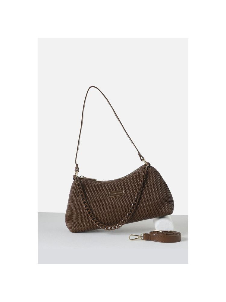 Van Heusen Womens Brown Textured Casual Sling Bag-picture-19