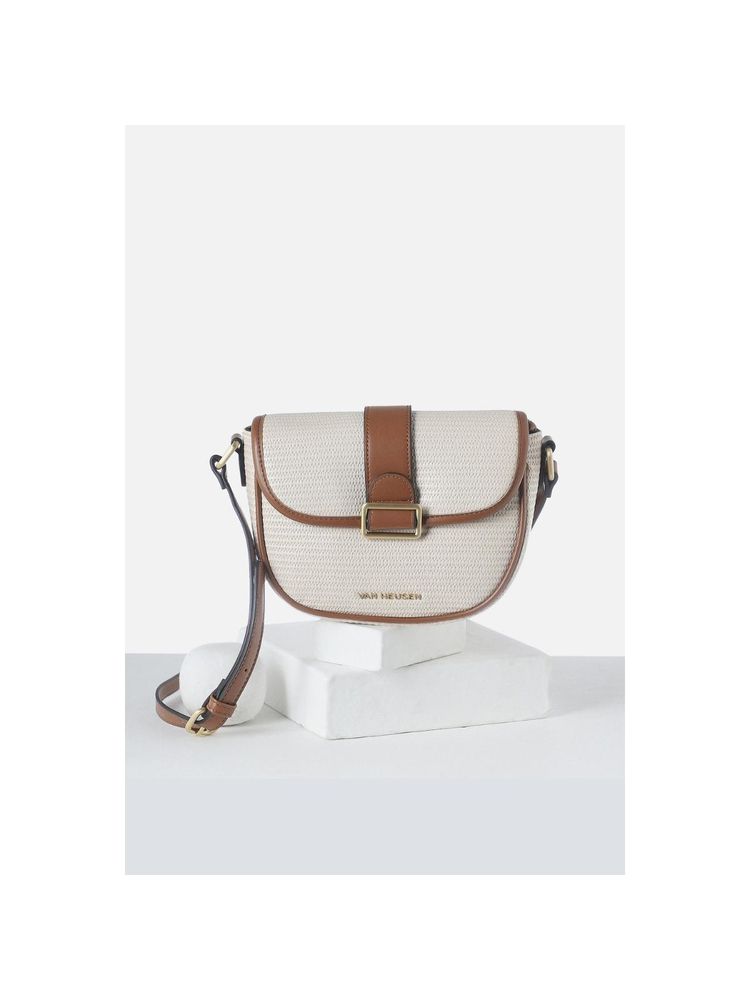 Van Heusen Womens White Self Design Casual Sling Bag-picture-29