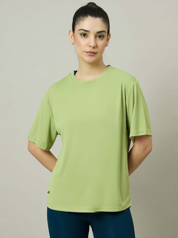 Dida Women Green Poly Round Neck T-Shirt-picture-22
