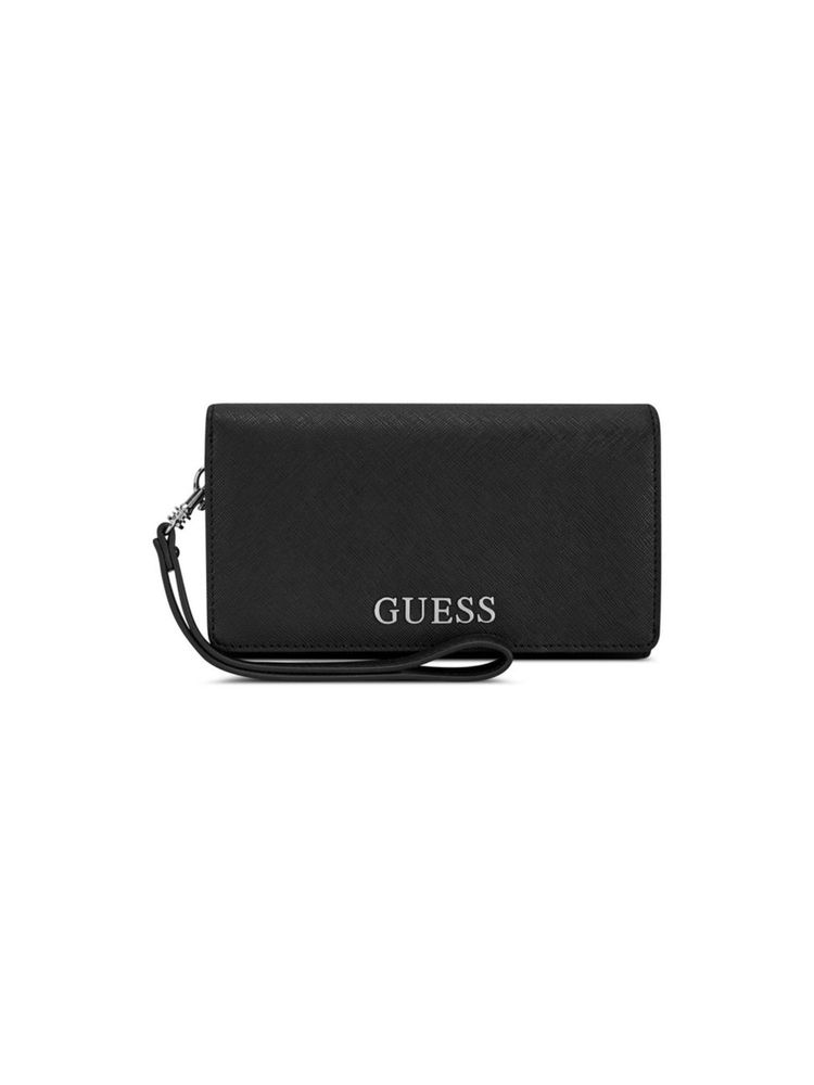 guess fashion Guess Black Solid Abbas Phone Organizer Wallet-picture-16