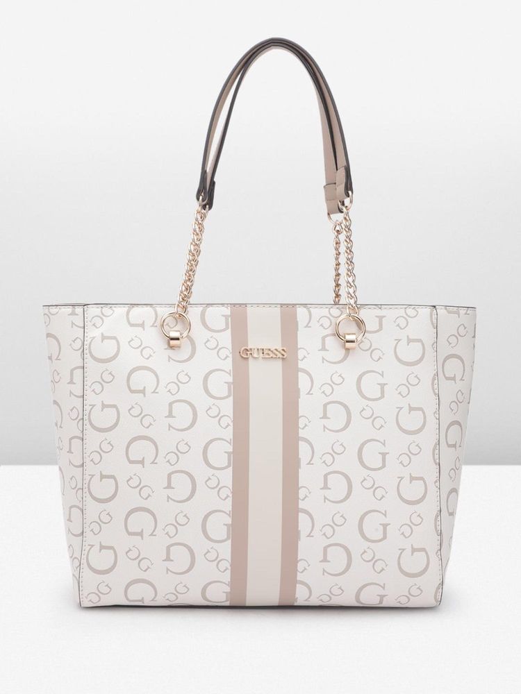 Guess Stone Monogram Faysmith Tote Bag-image-40