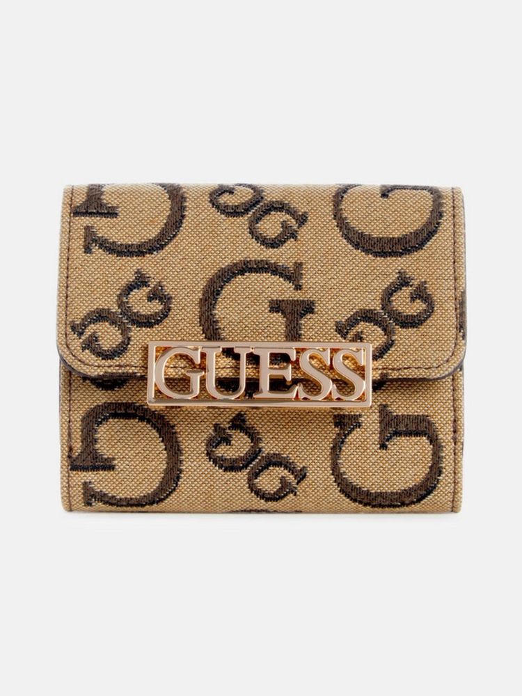 guess fashion Guess Brown Monogram Carrboro Foldover Wallet-picture-10