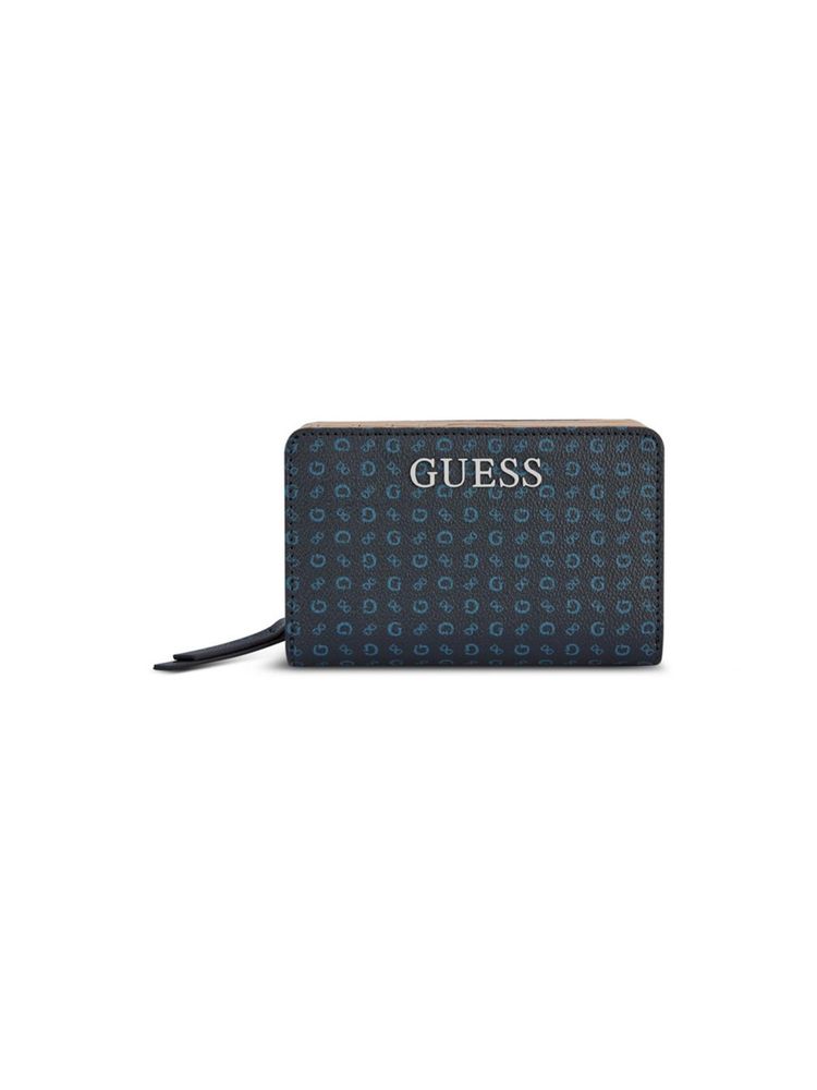 guess fashion Guess Navy Blue Monogram Abbas French Wallet-picture-11