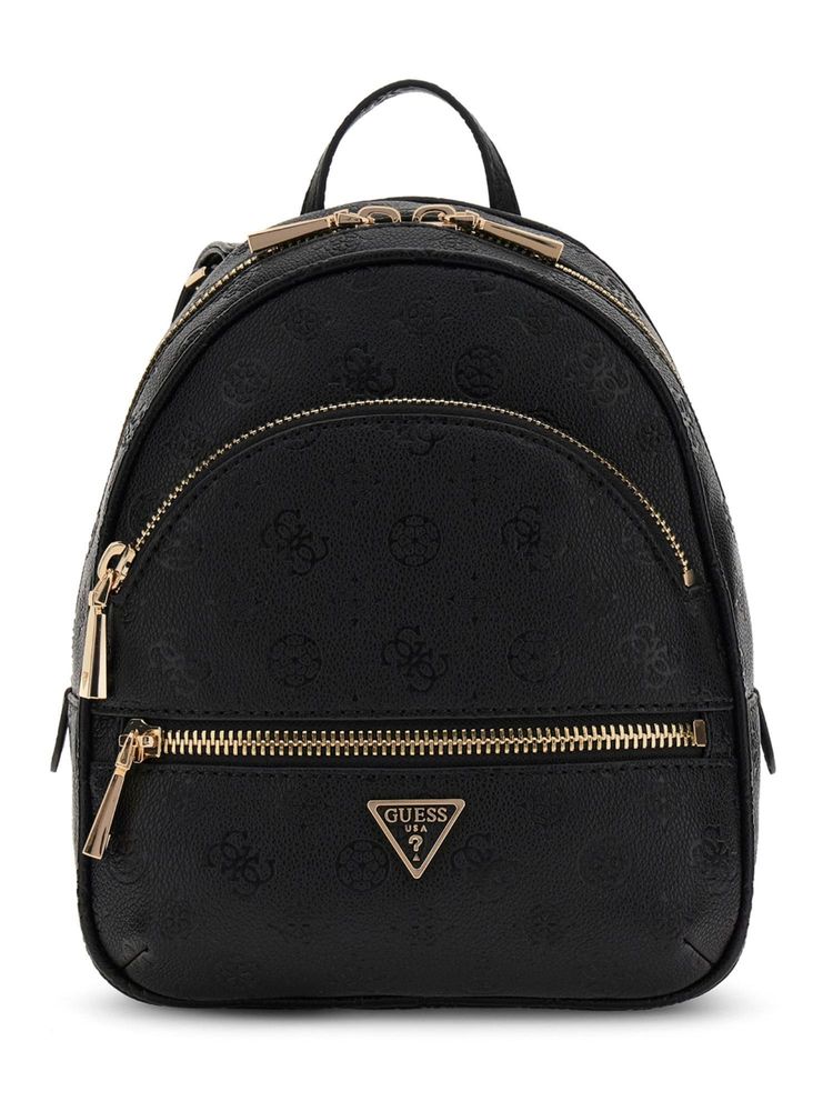 guess fashion Guess Black Textured Manhattan PU Backpack-picture-20