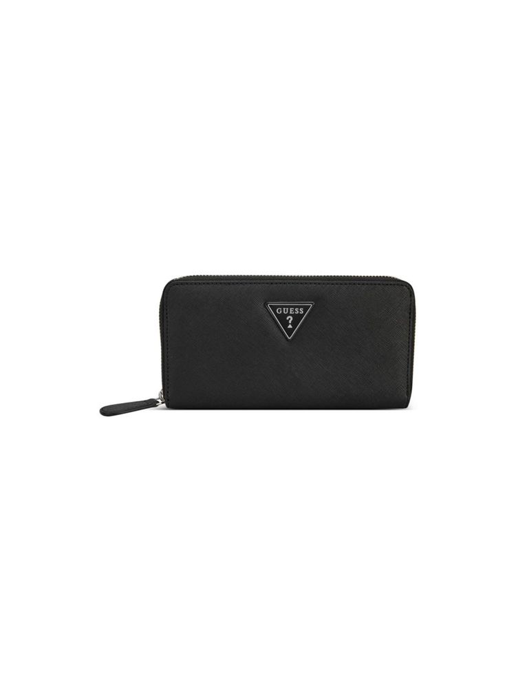 guess fashion Guess Black Solid Viviette Zip Around Wallet-picture-23