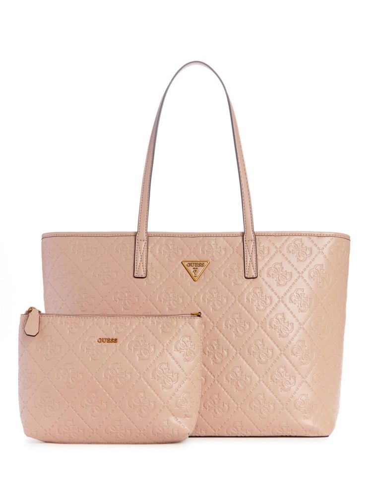 guess fashion Guess Women Pink Geometric Tote Bag with Pouch-picture-33