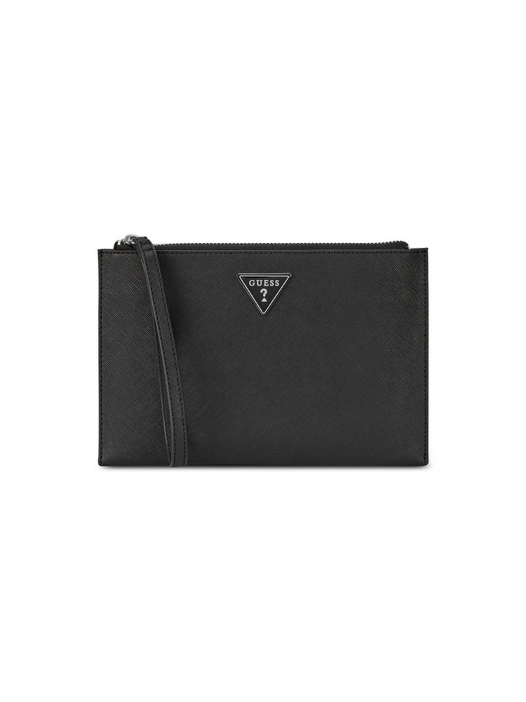 guess fashion Guess Black Solid Viviette Wristlet Card Case-picture-39