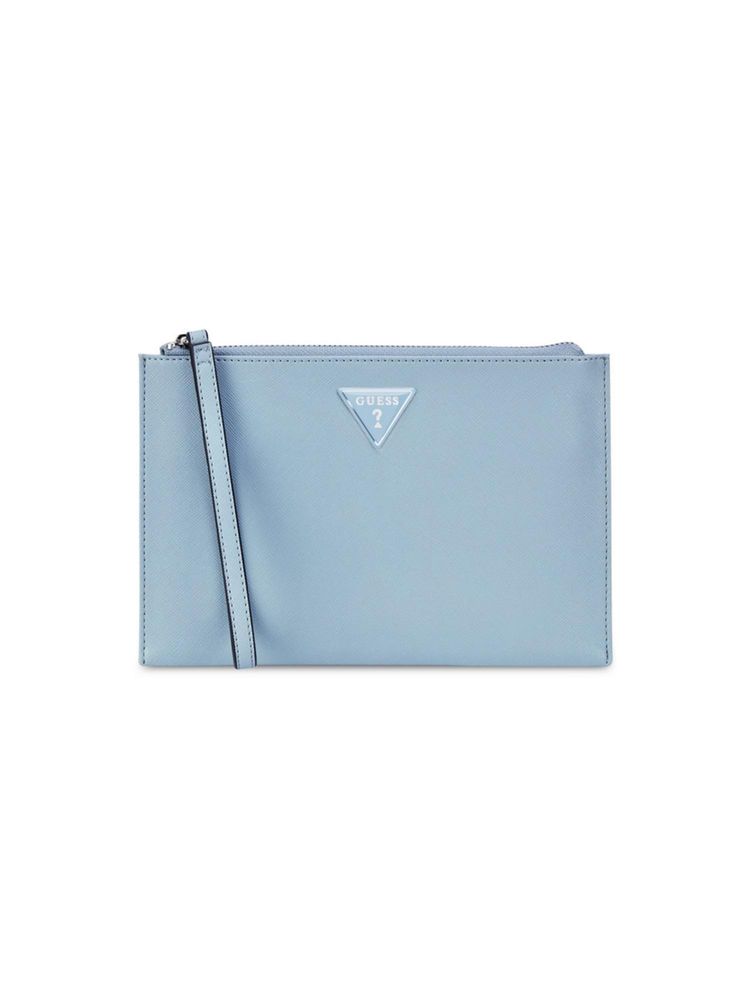 guess fashion Guess Moonstone Blue Solid Viviette Wristlet Card Case-picture-25