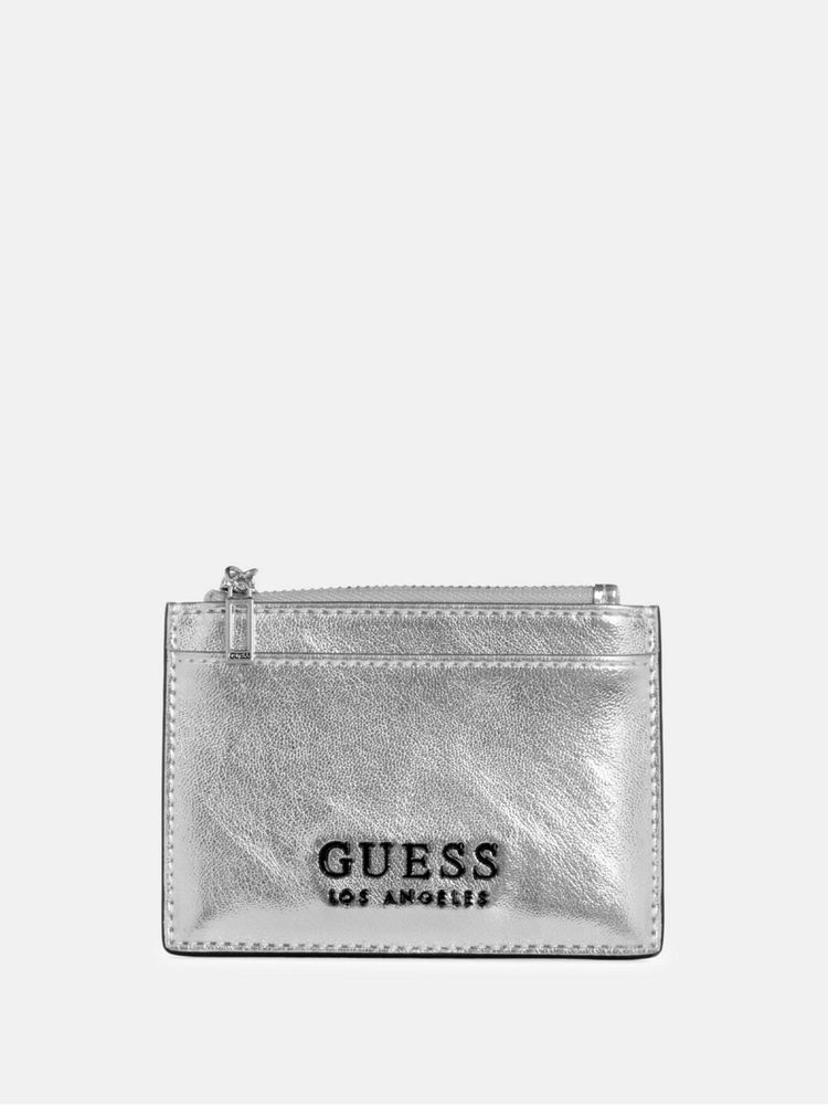 guess fashion Guess Women Silver Metallic Card Holder-picture-27