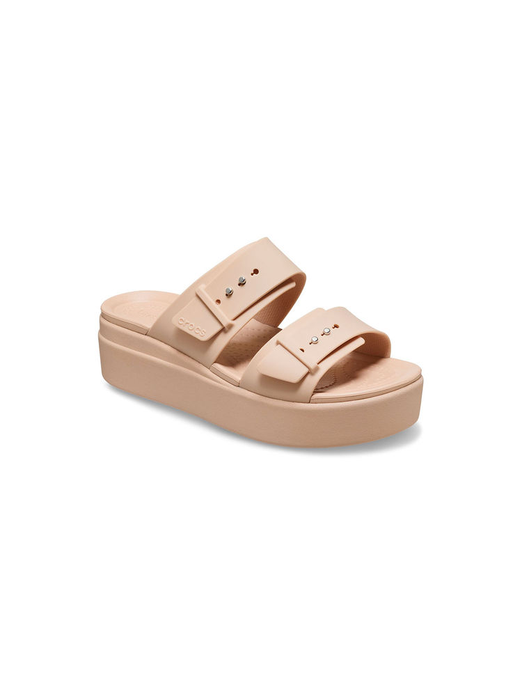 Crocs Cream Brooklyn Buckle Low Sandals-picture-28
