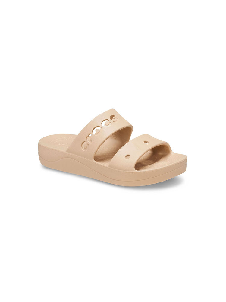 Crocs Beige Baya Platform Sandals-picture-0