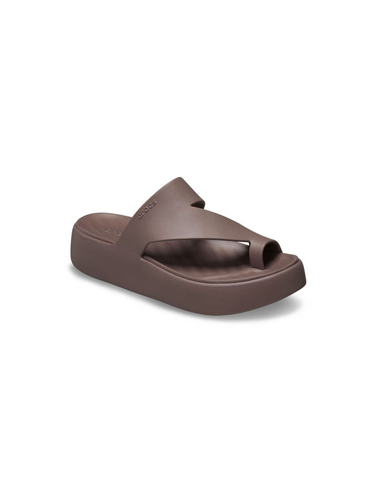 Crocs Brown Getaway Platform Toe Loop Sandals-picture-24