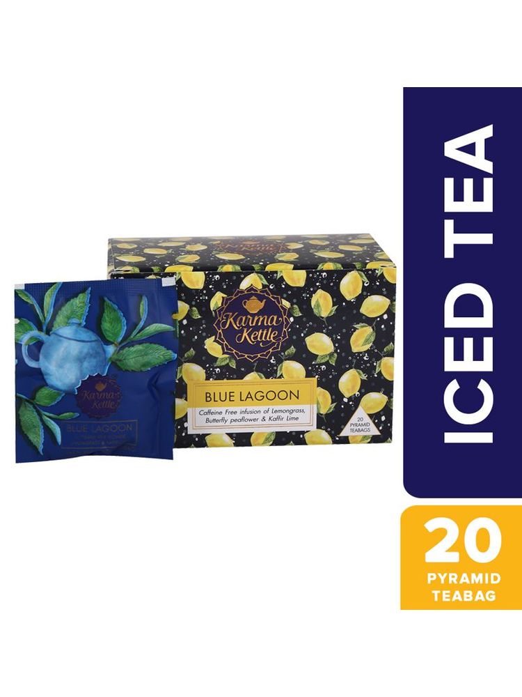Karma Kettle Blue Lagoon Iced Tea With Butterfly Pea Flower, Lemongrass & Kaffir Lime-image-5