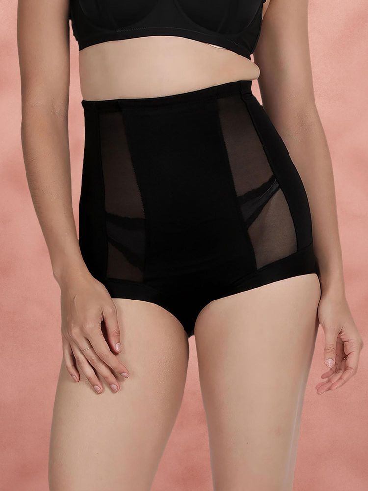 Shyaway By Shyle Black Beauty High Waist Mesh Panel Tummy Shapewear-image-24