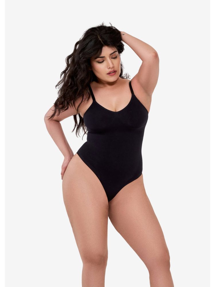 INVOGUE Essentials Plus Bodysuit Bodyshaper Brief Cut - Black-picture-27