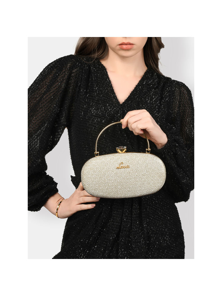 Lavie Womens Gold Jazz Framed Clutch with Detachable Strap (S)-picture-21
