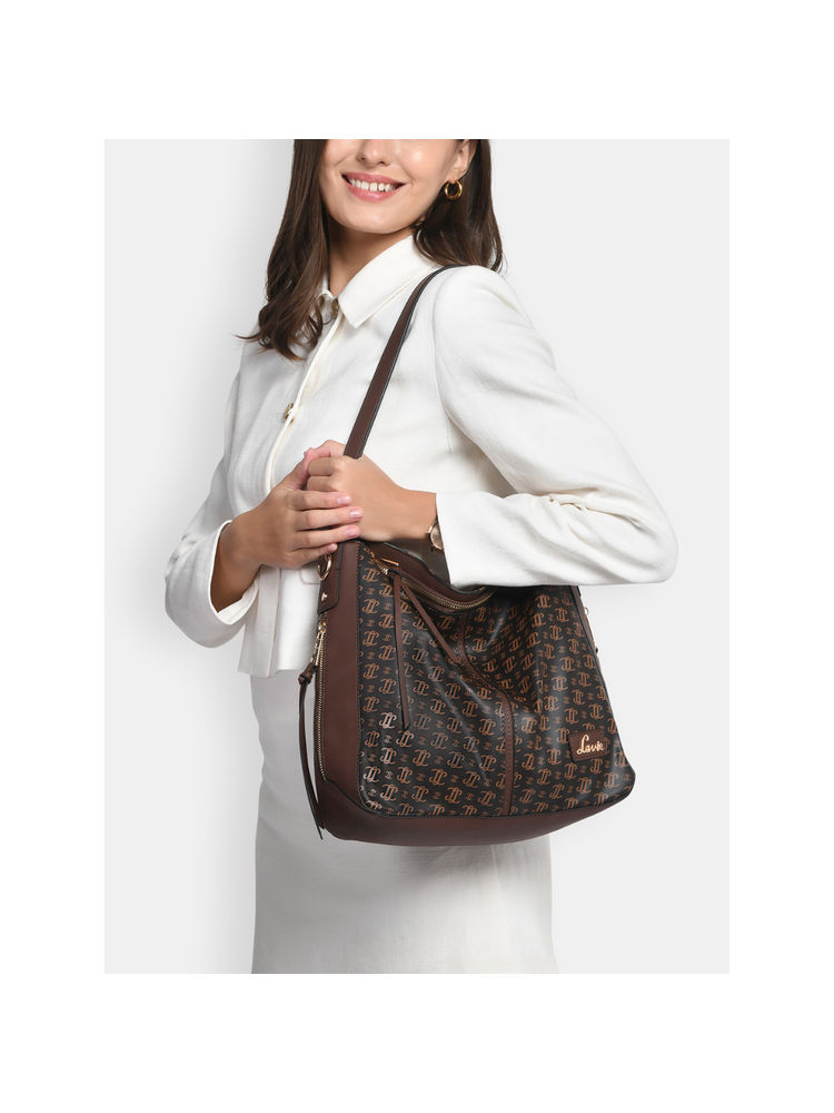 Lavie Womens Black Clair Hobo Handbag with Detachable Strap (L)-picture-22