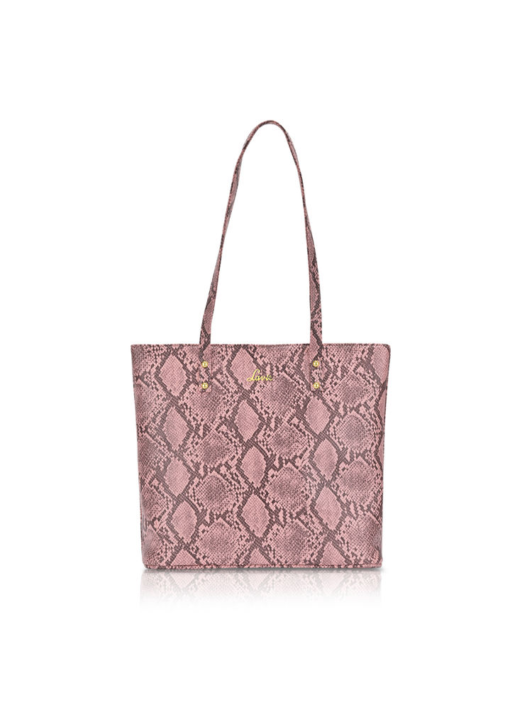 Lavie Womens Pink Python Pavo Vertical Tote Bag (L)-picture-15