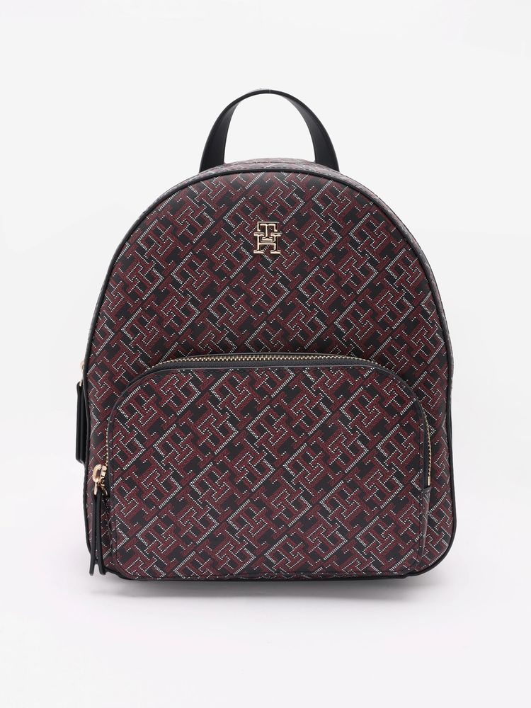 tommy hilfiger accessories Tommy Hilfiger Logo Maroon Pu Backpack-picture-13