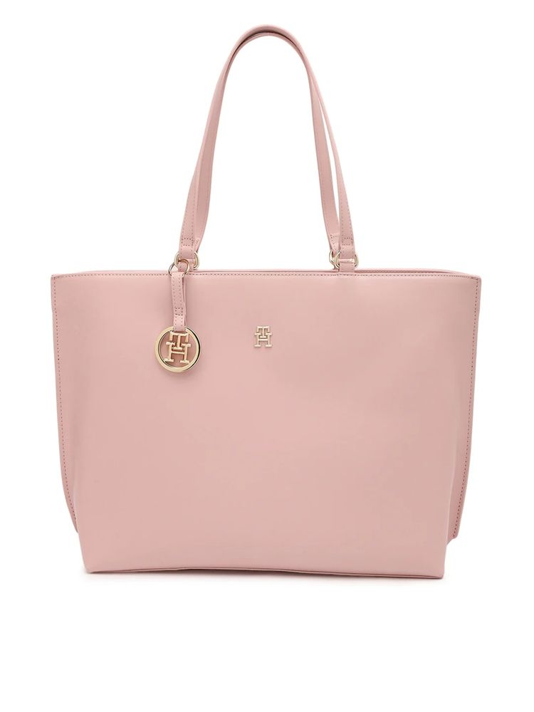 tommy hilfiger accessories Tommy Hilfiger Solid Pink Pu Tote Bag-picture-45