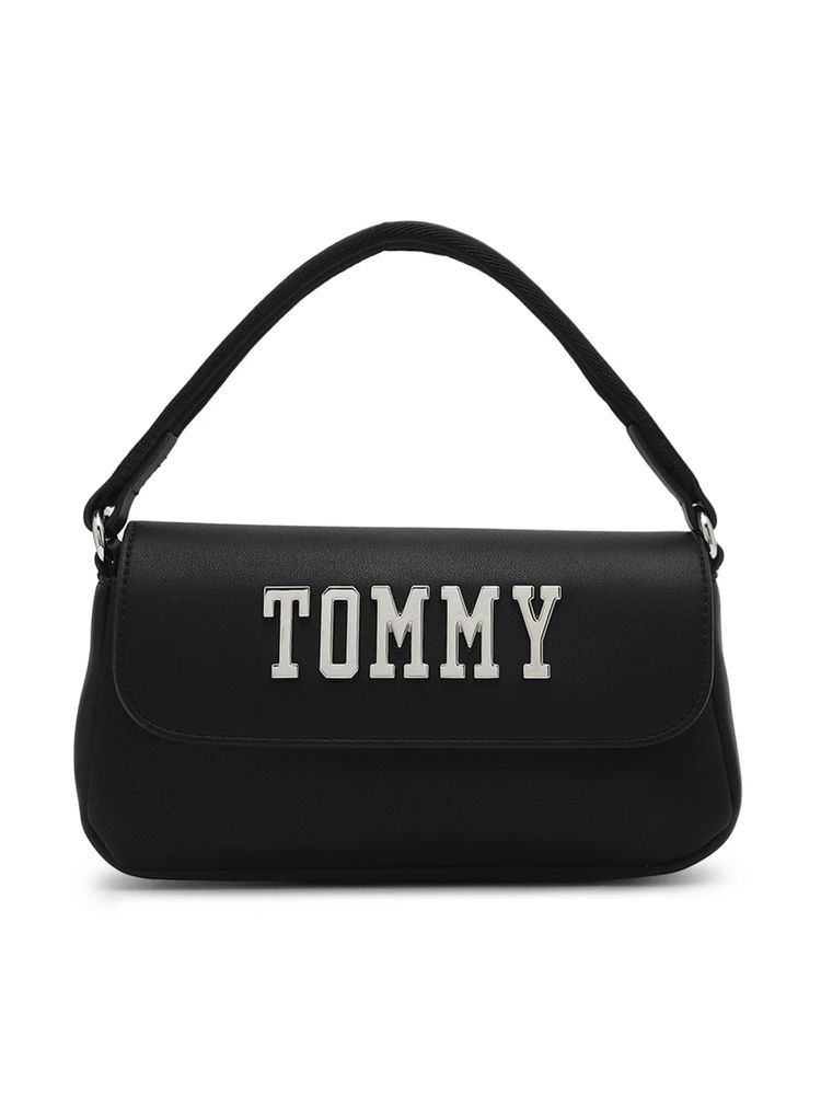 tommy hilfiger accessories Tommy Hilfiger Logo Black Pu Shoulder Bag-picture-20