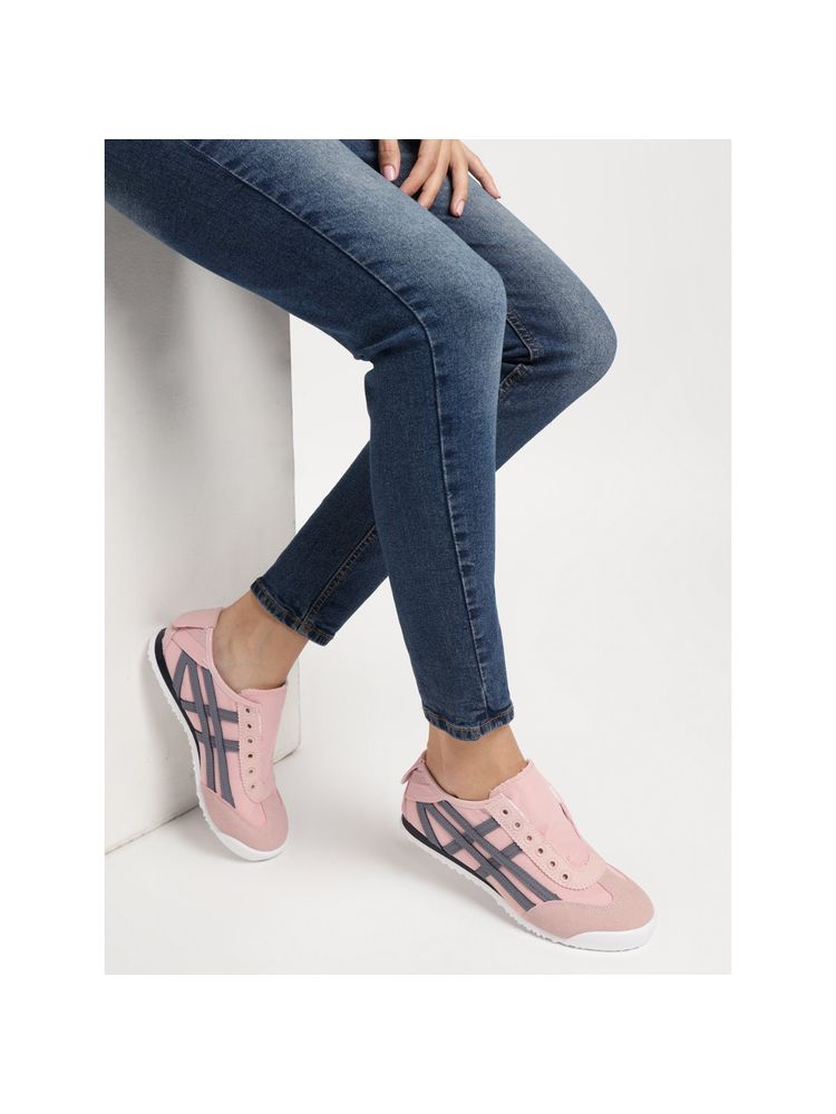 Truffle Collection Pink Solid Sneakers-image-11