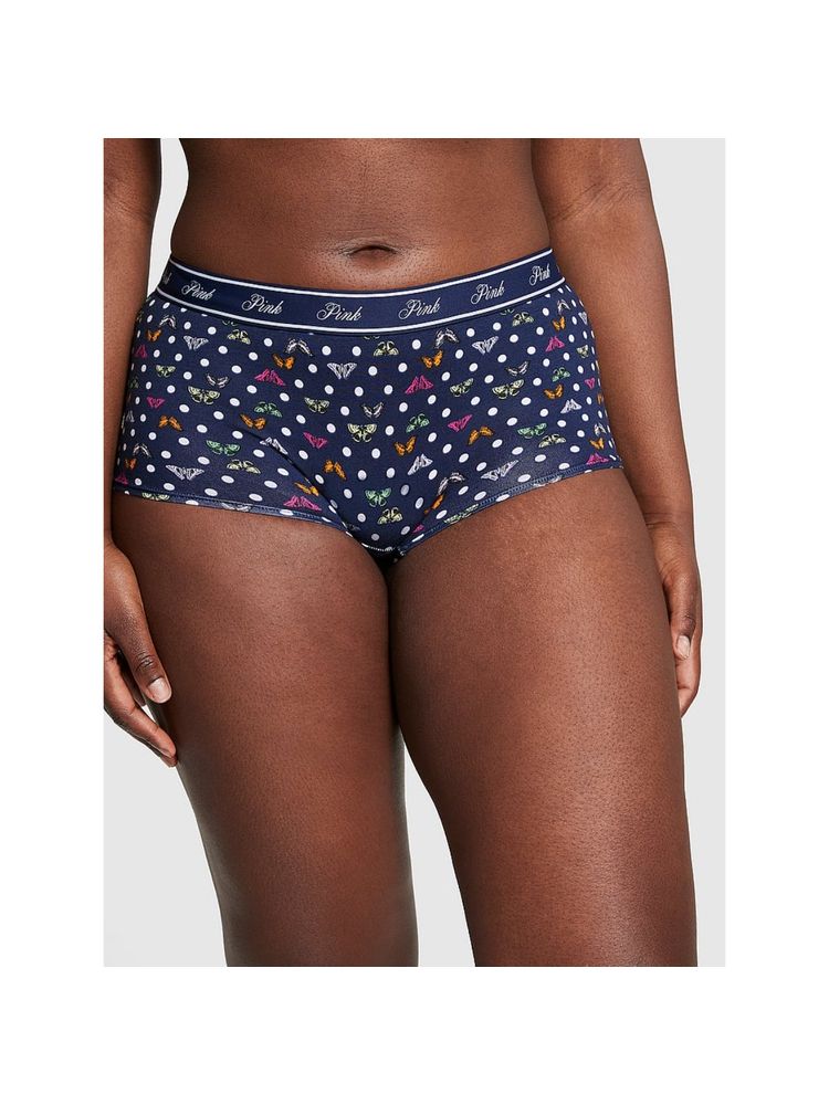 victoria's secret intimates Victoria's Secret PINK Logo Cotton Boyshort Panty - Blue-picture-14