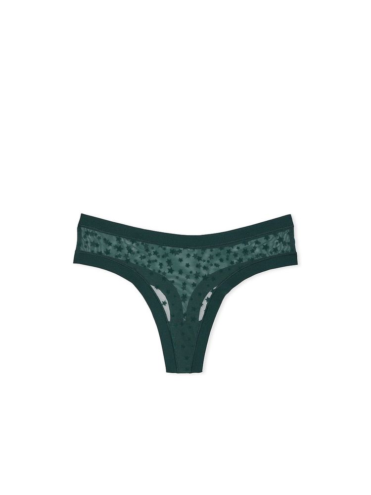 victoria's secret intimates Victoria's Secret PINK No-Show Thong Panty - Green-picture-15