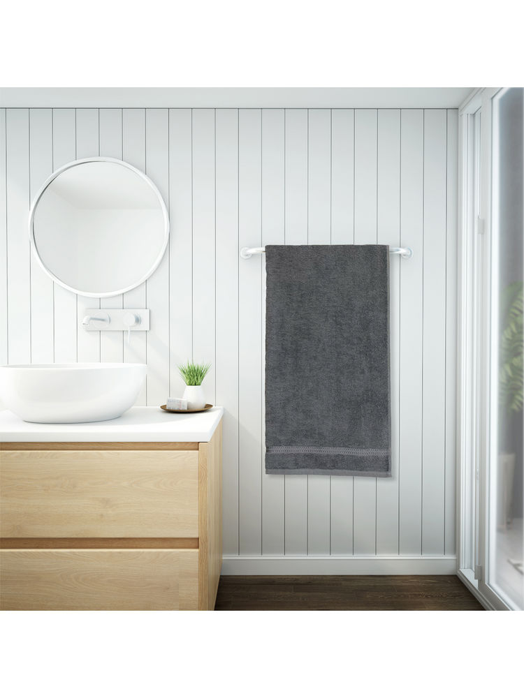 Welspun Cotton Anti Bacterial 380 GSM Dark Grey Bath Towel (75X150 Cm)-image-28