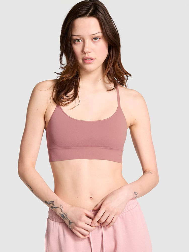 Victoria's Secret Pink Seamless Scoop Racerback Sports Bra (XL)-image-46