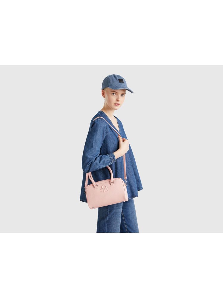 united colors of benetton fashion United Colors of Benetton Women Textured Sling Bag with Detachable Strap - Pink-picture-20